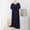 Navy, variant on Naittoop Short Sleeve Modal Dress for Women Loose V Neck Nightgown Comfy Nightshirt Sleepwear