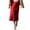 Red, variant on Womens Silk Midi Length Skirts Solid Elegant Slim Fit Spring Summer Fall Casual Work Dressy Blue Skirt L