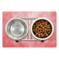 thumbnail image 1 of Coral Pet Mat for Food and Water, Pale Spring Watercolor Design Girlish Tie Dye Effect Print Abstract Image, Non-Slip Rubber Mat for Dogs and Cats, 18" X 12", by Ambesonne, 1 of 2