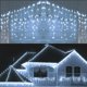 thumbnail image 1 of Decoración navideña 2023 Led Luces de carámbano Cortina al aire libre Guirlanda Caída 0.5 / 0.6 / 0.7M Guirnalda de calle en la casa Año Nuevo 2024 Impermeable Fairy String Lights Decoración de bodas, 1 of 4