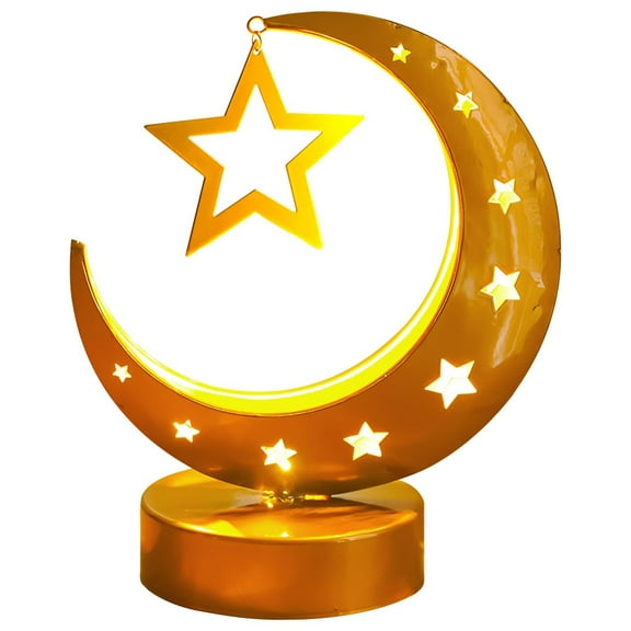 Eid - Inspired Star Moon Decorative LED Lamp - and Functional