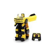 Transformers Bumblebee Converting RC by Jada Toys – Auto Transformation Robot with Electronic Sounds, 11, Radio Control Cars