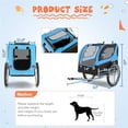 thumbnail image 3 of Demi Bonn 53" Dog Trailer for Bicycles, Dog Bike Trailer for Dogs with 3 Entrances for Travel, Quick Set-up and Fold Down, Blue, 3 of 9