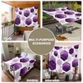 thumbnail image 6 of Purple Geometric Tapestry for Bedroom Wall Hanging Tapestry, Gold White Hexagon Modern Ceiling Backdrop Tapestries Poster Blanket Wall Decor for Teens Room Living Room Dorm 51" x 59", 6 of 8