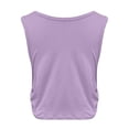 thumbnail image 5 of Wang6 Womens Loose Fit Tank Tops Causal Sleeveless Workout Tops Summer Crew Neck Solid Yoga Running Gym Basic Tees Purple XXL, 5 of 6