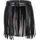 thumbnail image 1 of Cinturón ancho de cuero sintético con borlas para mujer, cinturón de cuero negro estilo punk occidental con flecos, estilo gitano vintage, gótico, para fiestas y rave., 1 of 9