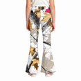 thumbnail image 5 of Grblisyd Camo Pants for Girls Flare High Elastic Waist Dress Trousers Fashion Maple Leaf Print Uniform Pants With Button, 5 of 6
