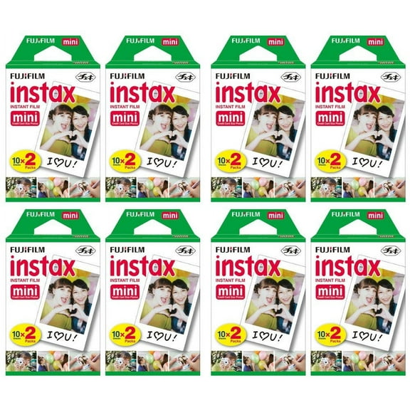 Fujifilm Instax Mini Instant Film (8 Twin packs, 160 Total pictures) for Instax Cameras,