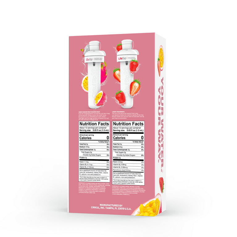 Cirkul 32oz Water Bottle Starter Kit Flavor Cartridges! Pink New BPA-Free  Bottle