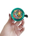 thumbnail image 5 of WIRESTER Green Bicycle Bell Aluminum Alloy Mini Bike Bell With Ring Horn Accessories for Adults Men Women Kids Girls and Boys -Colorful Sad Moon Happy Sun, 5 of 7