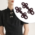 thumbnail image 5 of Abbraccia 2 Pairs Chinese Knot Frog Buttons Traditional Decorative Chinese Frog Closure Chinese Closure Buttons for Hanfu Coats Sweater Coffee, 5 of 9