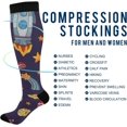 thumbnail image 4 of GZHJMY Space Compression Socks, Women Men Long Stocking (20-30mmHg), Travel Knee High Stockings for Athletic Sports,Running,Cycling,Nursing, 4 of 7