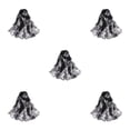 thumbnail image 1 of ZheElen Cloth Lightweight Portable Scarf Versatile For Wide Application And Easy Matching With Floral Black and White 5Set, 1 of 6