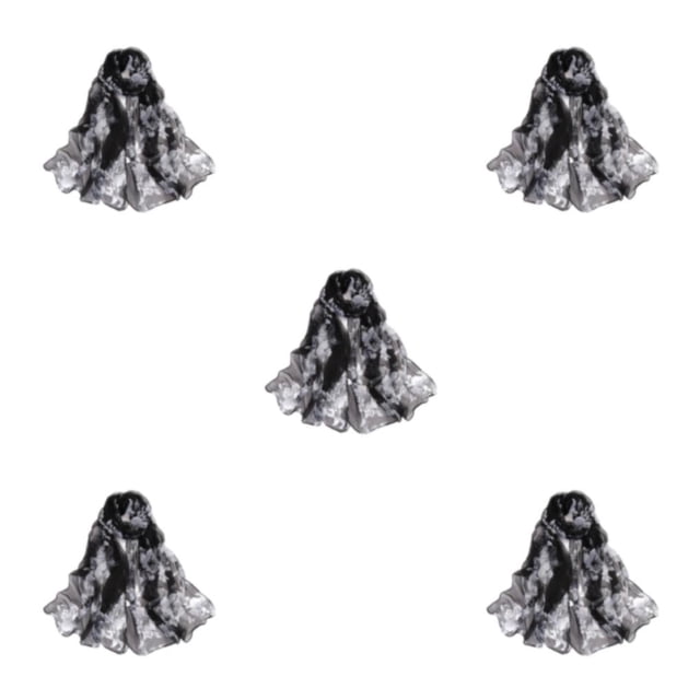 ZheElen Cloth Lightweight Portable Scarf Versatile For Wide Application And Easy Matching With Floral Black and White 5Set