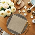 thumbnail image 2 of Black Brown Retro Greek Key Round Placemats Set of 6 for Dinning Tables,Heat-proof Braided Table Mats 13 Inch,Geometric Greece Ancient Rustic Washable Place Mat for Kitchen Restaurant Party Table, 2 of 9
