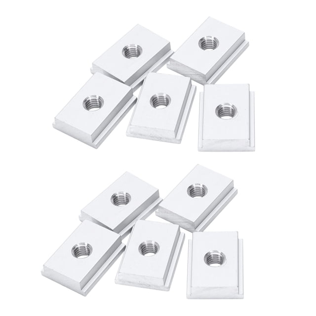 10Pcs M8 T-Track Slider Sliding Nut Aluminum Alloy T Slot Nut For Woodworking Tool Jigs Screw Slot Fastener