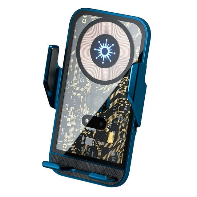 Riwcyla Support de Téléphone Mobile pour Voiture Support de ReCharge Sans Fil pour Voiture Support Intelligent de ReCharge Rapide Auto Support de ReCharge Sans Fil pour Téléphone Mobile de Voiture Station de ReCharge pour Téléphone Mobile de Voiture