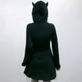 thumbnail image 4 of HAPIMO Sweatshirt for Women Bandage Cute Cat Ear Crop Pullover Tops Solid Color Long Sleeve Relaxed Fit Womens Hoodie Sweatshirt Teen Girls Clothes Black M, 4 of 9