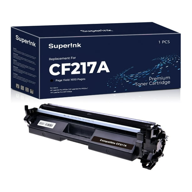 Cartouche de Toner Noir Compatible HP CF217A (avec Puce) par Superink