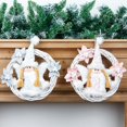 thumbnail image 3 of Muñecas Círculo Corona De Mimbre Con Alas Árbol De Navidad Colgante Creativo Adorno Colgante Para Puerta Delantera Decoración Del Hogar Speravity HA044564-01, 3 of 6