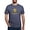 Heather Navy, variant on - Delta Chi Vertical Yellow Logo T Shirt - Mens Tri-blend T-Shirt