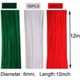 thumbnail image 2 of 150Pcs Christmas Pipe Cleaners Craft Set Including 50Pcs Green Chenille Stems, 50Pcs White Chenille Stems, and 50Pcs Red Pipe Cleaners for DIY Crafts Christmas Decorations (150Pcs Red White Green), 2 of 5