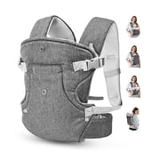 RUPOUN Baby Carrier, Convertible Soft & Cool Baby Carrier, 4-Position, Gray, for Child, Infant, Newborn