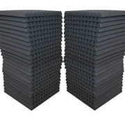 12 Pack - Acoustic Panels Studio Soundproofing Foam Wedge Tiles 1"X12"X12" 100% Made In Usa