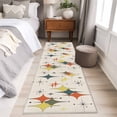 thumbnail image 4 of Runner Rugs 2x6 Ft, Multi-Color Diamond Non Slip Area Rugs for Kitchen Bedroom Entryway, Modern Geometric Middle Century Beige Washable Carpet Runner Rug Floor Mats for Bedroom Home Decor, 4 of 8
