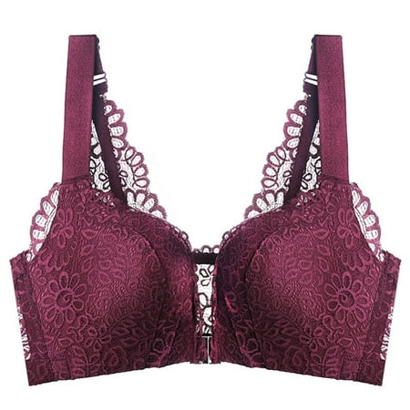 

Women s Wireless Adjustable Bra Plus Size Comfortable Sexy Bra for Indoor Outdoor Daily Wear 38 Wine Red D