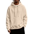 thumbnail image 2 of Hoodie Sweatshirt for Men -Lined Long Sleeve Pullover Sweatshirt Warm Fall Winter Sweatshirts, 2 of 7