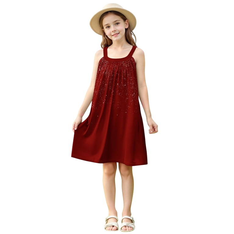 cute teen summer dresses YUNLIUU Teen Summer Dresses Girls Pink Dress for Girls with Bow Knot Sweet Sleeveless Girls Sundress Spring Dresses for Girls 12 Years, Girl's