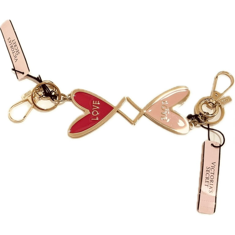 Victoria's Secret Secret Charm 2本セット Victoria's Secret Love Heart Key Chain color - hot pink and light