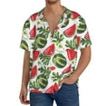 thumbnail image 3 of Disketp Men's Hawaiian Watermelons Print Shirts Button Down Holiday Beach Shirts-Small, 3 of 7