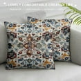 thumbnail image 3 of Nawypu Boho Throw Pillow Cover, Vintage Persian Carpet Pillow Cover Ethnic Square Pillowcase for Decorate Home Bed Sofa, Antique Decorative Pillow Cases, 3 of 5
