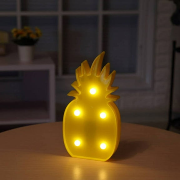 Charmed Pineapple 3D LED Night Lights Warm White Lights 10 in.