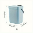 thumbnail image 1 of 3L/5L Quiet-Close Trash Can - Space-Saving Kitchen & Office Bin, Odor-Proof Lid, No-Slam Design, 1 of 6