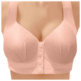 thumbnail image 2 of Fulorrnie Bras for Women Plus Size Wirefree Supportive Lift Back Smoothing Front Closure Full Figure Comfort Bra Orange 36, 2 of 6