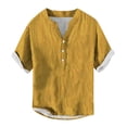 thumbnail image 1 of EHQJNJ T-Shirts pour Hommes à Manches Longues Chemise Décontractée d'Été pour Hommes Blouse Imprimée Blouse à Manches Courtes Col Rabattu Chemise de Mode Haut T-Shirts pour Hommes Col en V Imprimé T-Shirts Graphiques pour Hommes, 1 of 3