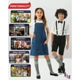 thumbnail image 7 of HUGH UGOLI Knee High Cotton Socks for Girls & Boys, Long Tube School Uniform Socks with Stripes, Soft & Comfortable, Light Gray, 12-14 Years Old, 4 Pairs, 7 of 7