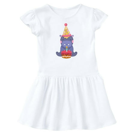 

Inktastic Hippo 1st Birthday Gift Baby Girl Dress