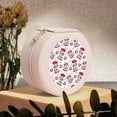 thumbnail image 6 of Yiaed Caring Cow Print Travel Jewelry Case Bridesmaid Gift Boxes Jewelry Travel Organizer Small Round Jewelry Box Mini Storage-Pink, 6 of 7
