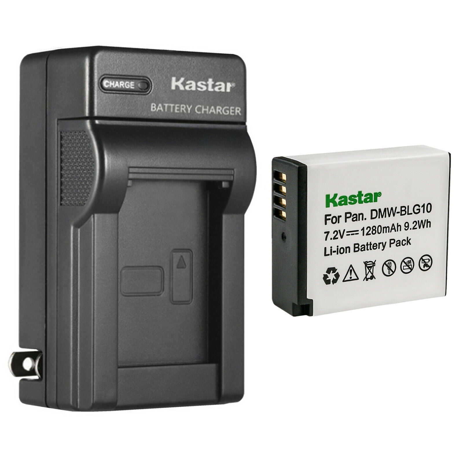 Kastar 1-Pack DMW-BLG10 Battery and AC Wall Charger Replacement for Panasonic DMW-BLG10 DMW-BLG10E DMW-BLE9 DMW-BLE9E DMW-BLE9PP Battery Panasonic Lumix DC-ZS80 Lumix DC-ZS200 Camera