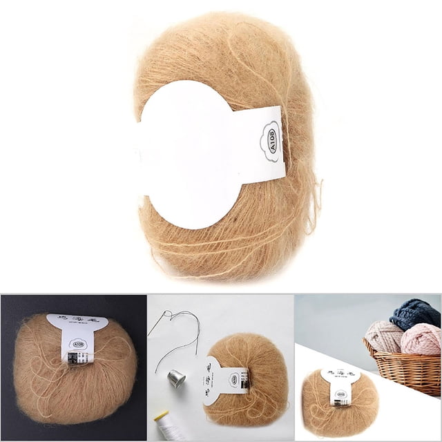 Hilo De Lana De Mohair Suave, Fibra De Tejer Premium Para Bufandas, Suéteres, Sombreros, Con Antibolitas Y Antiencogimiento, Lavable A Mano, Fácil Cuidado, 12 Colores