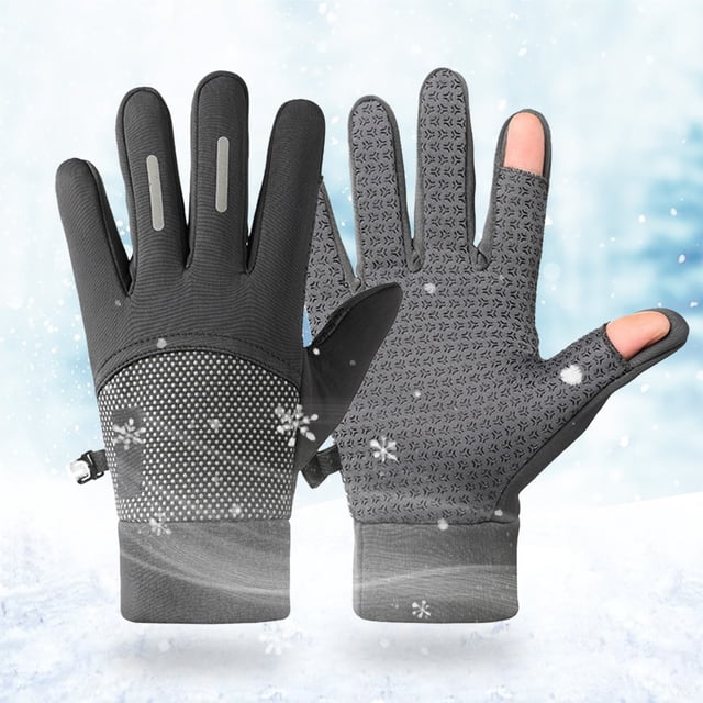 Winter New Ladies Fingerless Knitted Warm Half Finger Wool Gloves