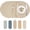 Taupe, variant on PROMATTOO Round Placemats Set of 6,Faux Leather Heat Resistant Non Slip Table Mats,Taupe