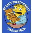 thumbnail image 2 of Men's The Simpsons Ralph and His Cat  Graphic Tee Royal Blue Heather X Large, 2 of 5
