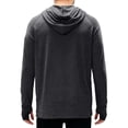 thumbnail image 5 of Men's Sun Hoodie UPF 50+ Rash Guard Thumb Holes Long Sleeve UV-Protection Fishing Lightweight Athletic Sunshirts (L, Dark Gray), 5 of 8