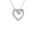 thumbnail image 4 of ARAIYA FINE JEWELRY 925 Sterling Silver Round-shape Lab Grown Diamond Heart Pendant Necklace (1/3 cttw, D-F Color, VS1 Clarity) 18", 4 of 7