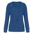 thumbnail image 4 of EQWLJWE Blouses à Manches Longues pour Femmes Mode Femmes Hiver Chandail à Manches Longues Col en V Chandail Décontracté Tops, 4 of 6